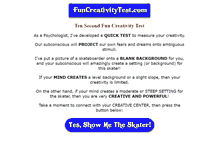 Tablet Screenshot of funcreativitytest.com